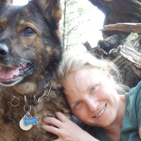 Angela Gaskell with her dog Ulu